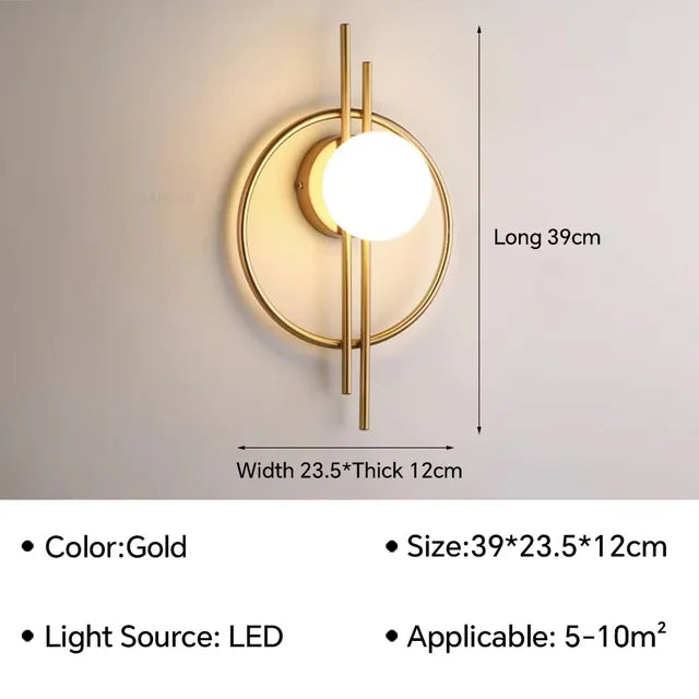 ModernLustre - LED Wandlamp Glaskogel | Sfeervolle Verlichting voor Elke Ruimte