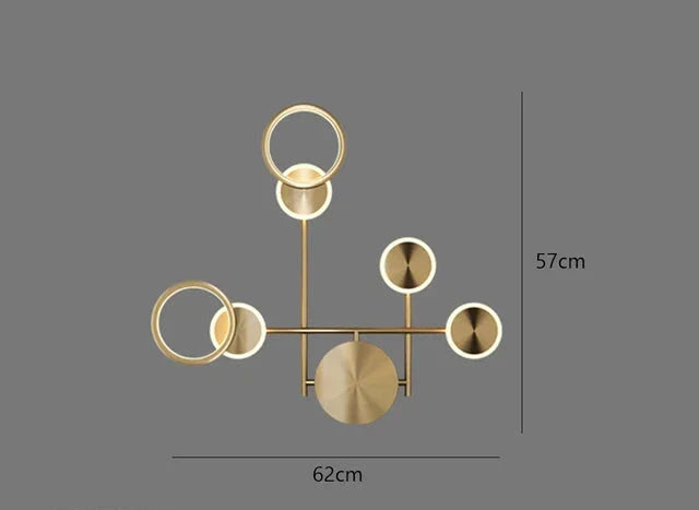 GlowCraft – Lámpara de pared LED moderna en dorado para sala de estar y pasillo