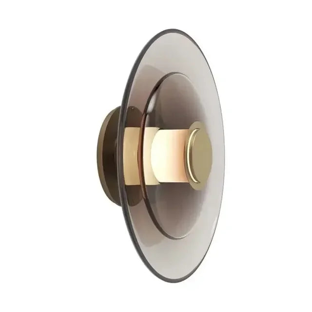 LumiDisc – Amber glazen wandlamp voor een warme sfeer
