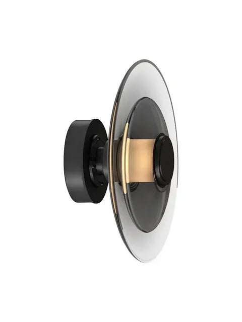 LumiDisc – Amber glazen wandlamp voor een warme sfeer