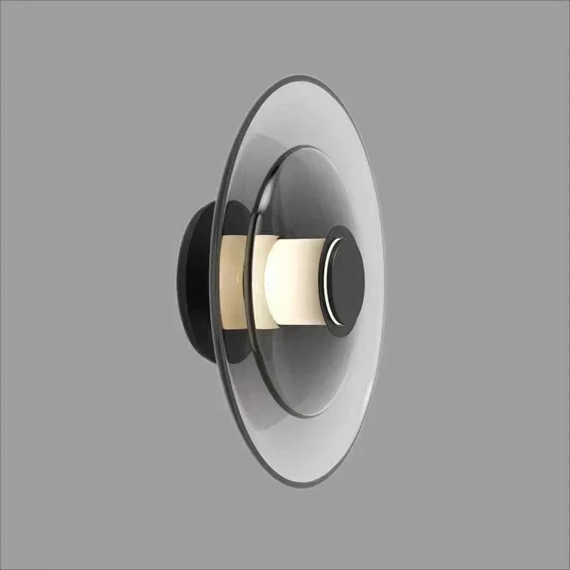 LumiDisc – Amber glazen wandlamp voor een warme sfeer