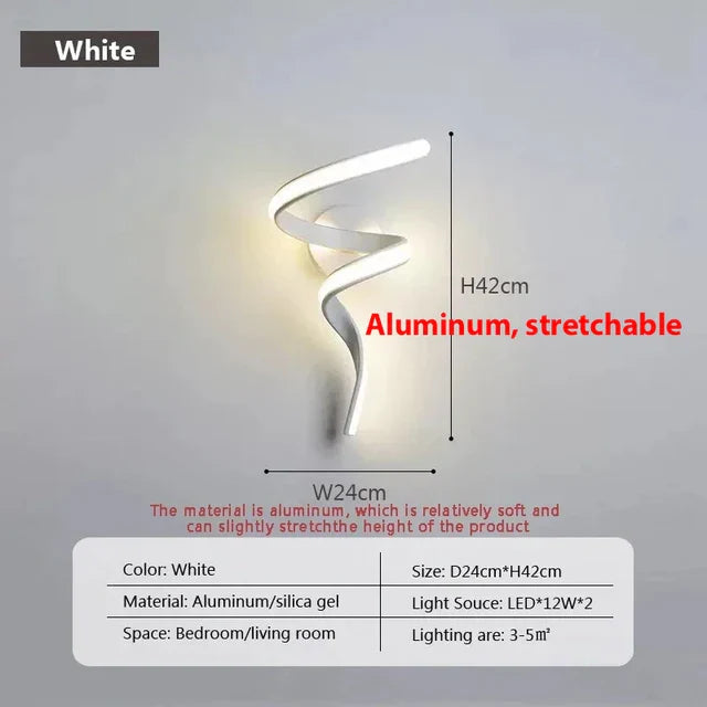 LumiSpiral - LED Wandlamp met Modern Design