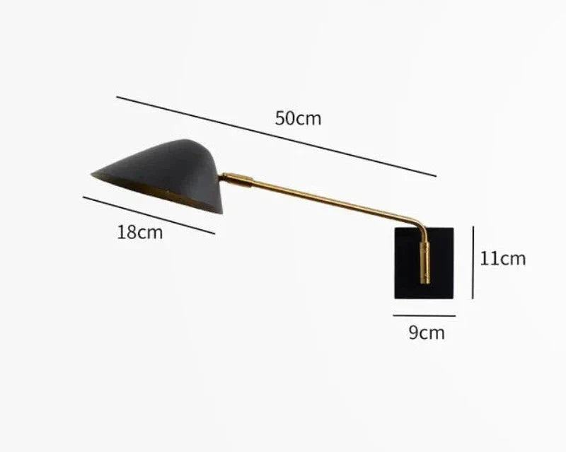FlexGlow - Lámpara de Pared Giratoria con Brazo Largo y Iluminación LED