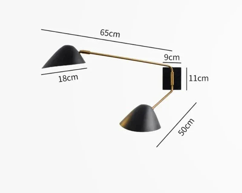 FlexGlow - Lámpara de Pared Giratoria con Brazo Largo y Iluminación LED