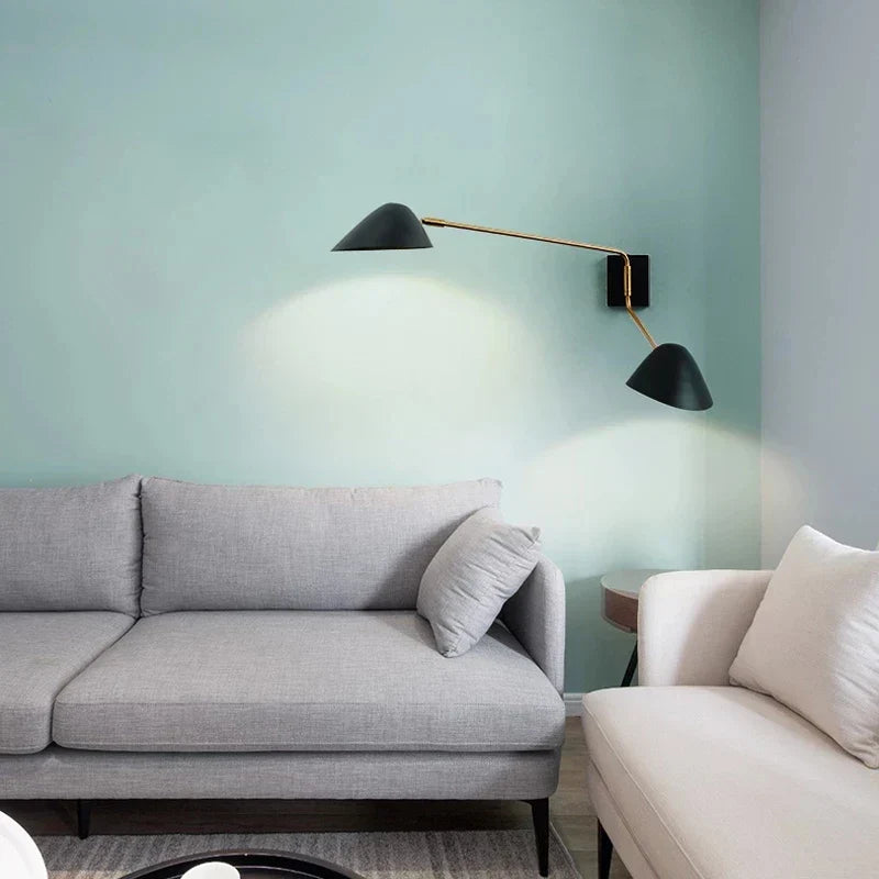 FlexGlow - Lámpara de Pared Giratoria con Brazo Largo y Iluminación LED