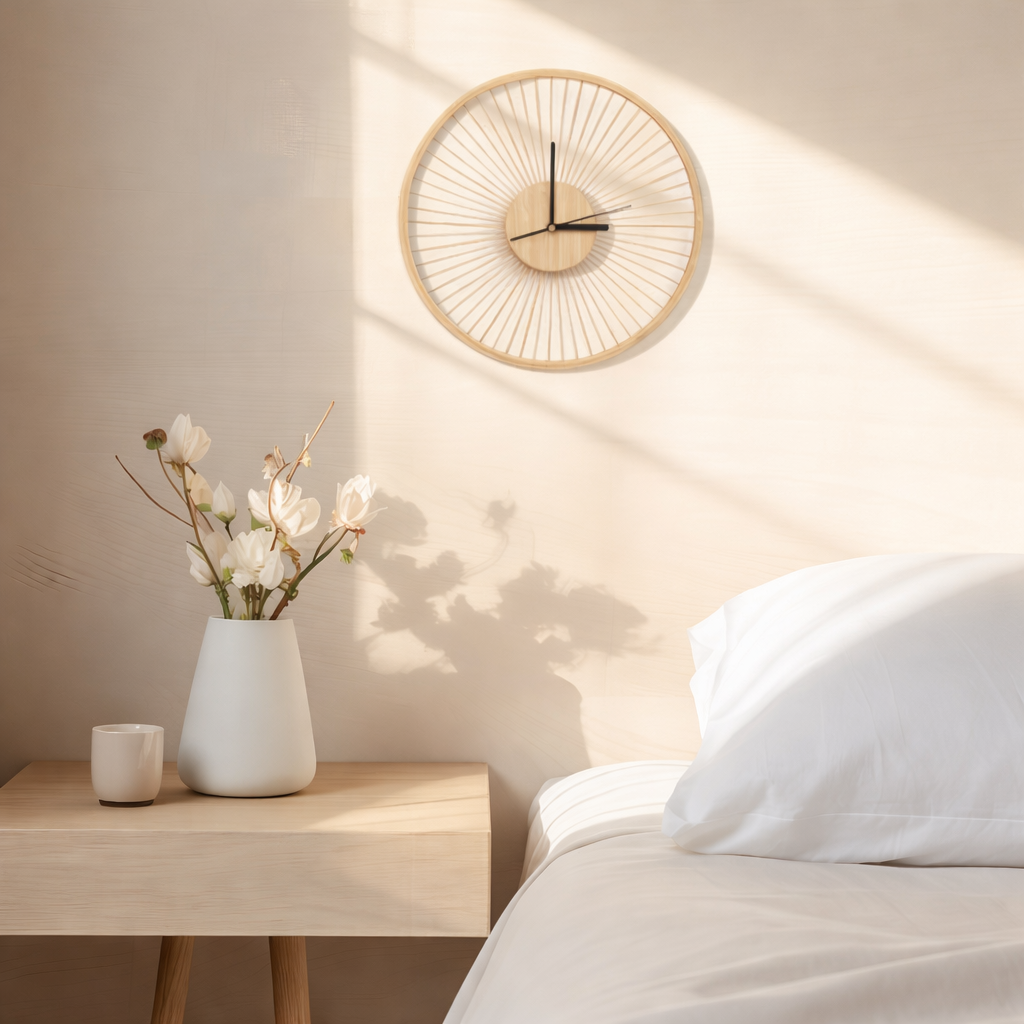 Moderne As-Bamboe Wandklok