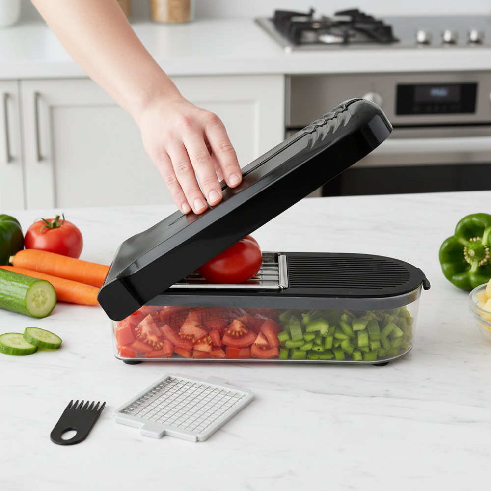 Cortador de Legumes Multifuncional 12 em 1 Preparação Rápida de Refeições