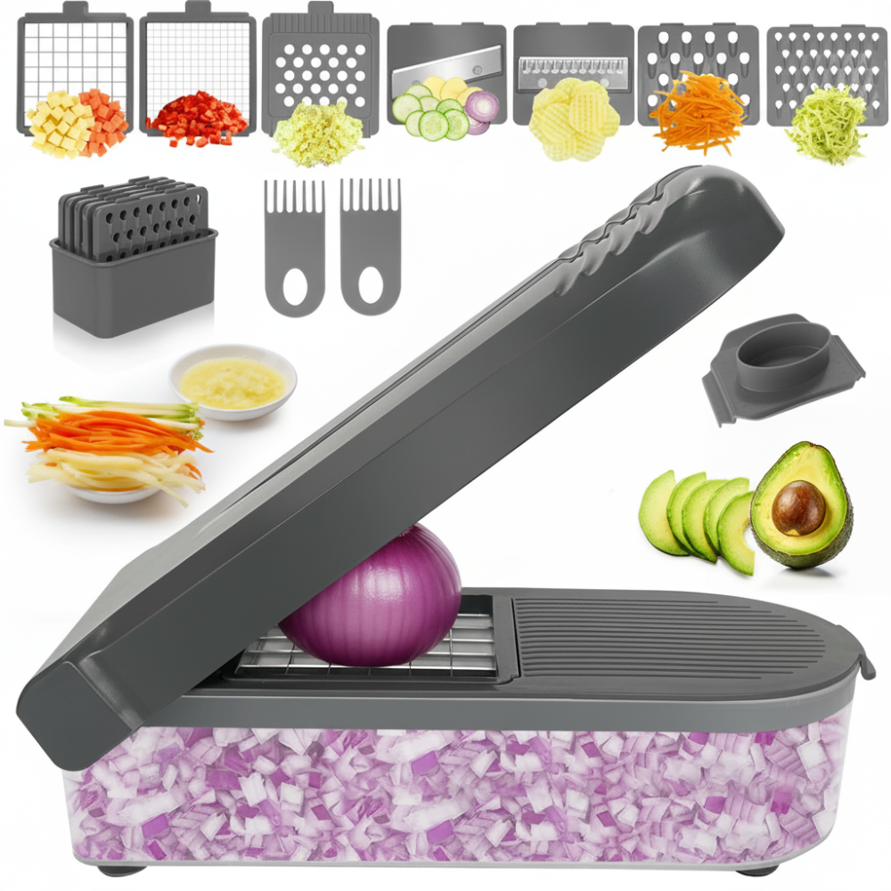 Cortador de Legumes Multifuncional 12 em 1 Preparação Rápida de Refeições