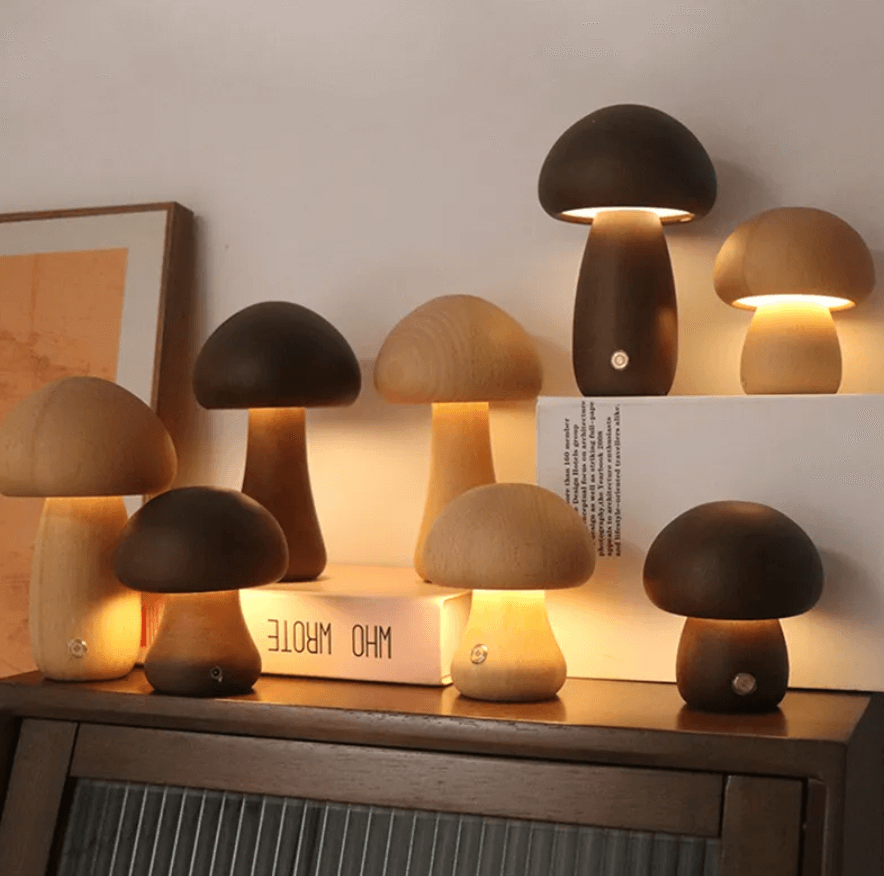 Mini Mushroom Table Lamp with Soft LED Lighting