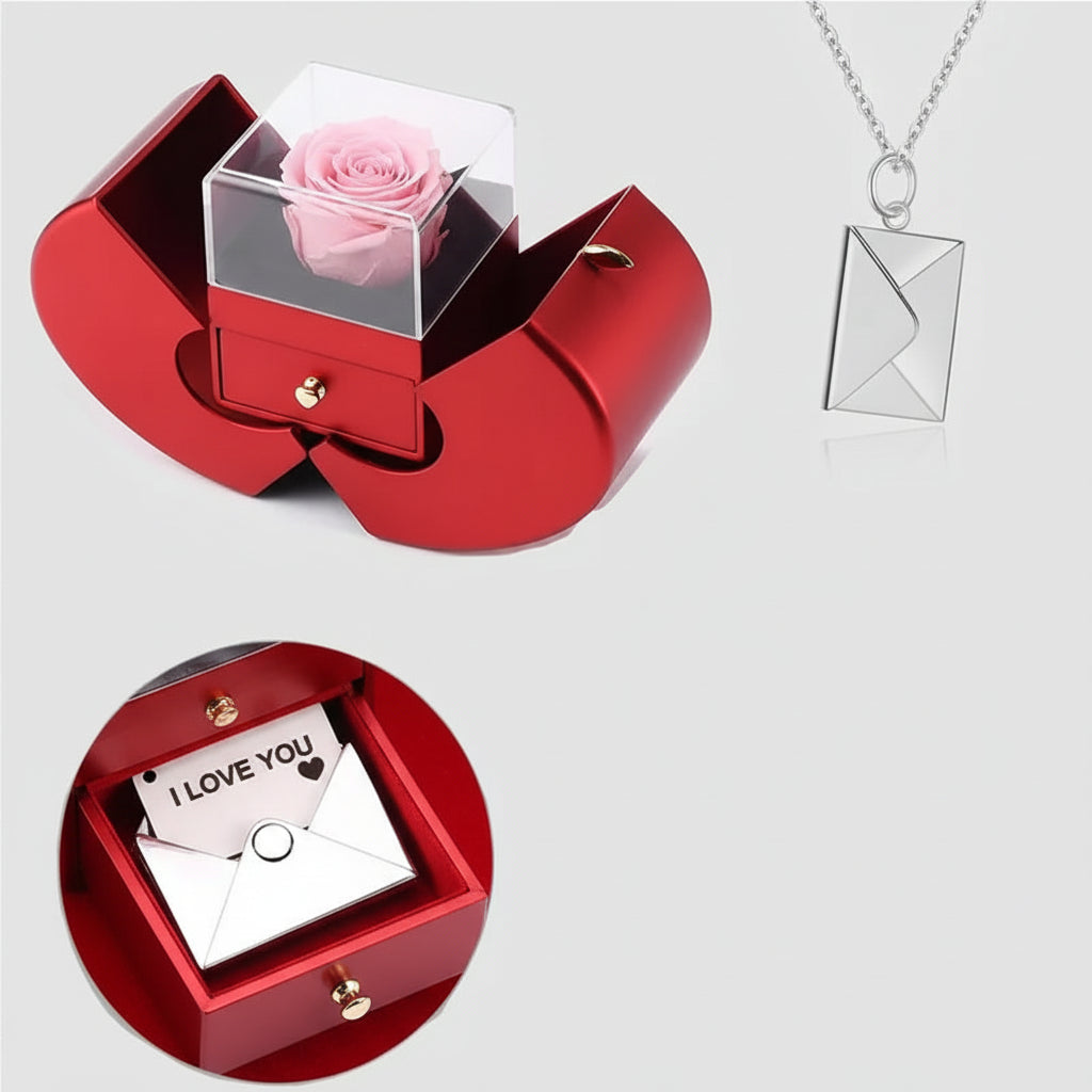 Jewelry Box Apple Shaped Soap Flower Valentine's Day Gift