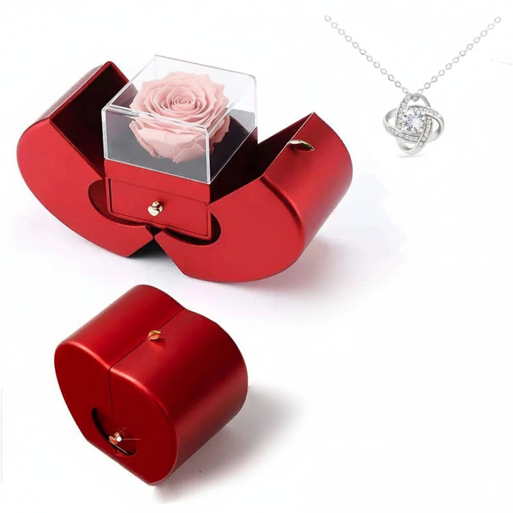 Jewelry Box Apple Shaped Soap Flower Valentine's Day Gift