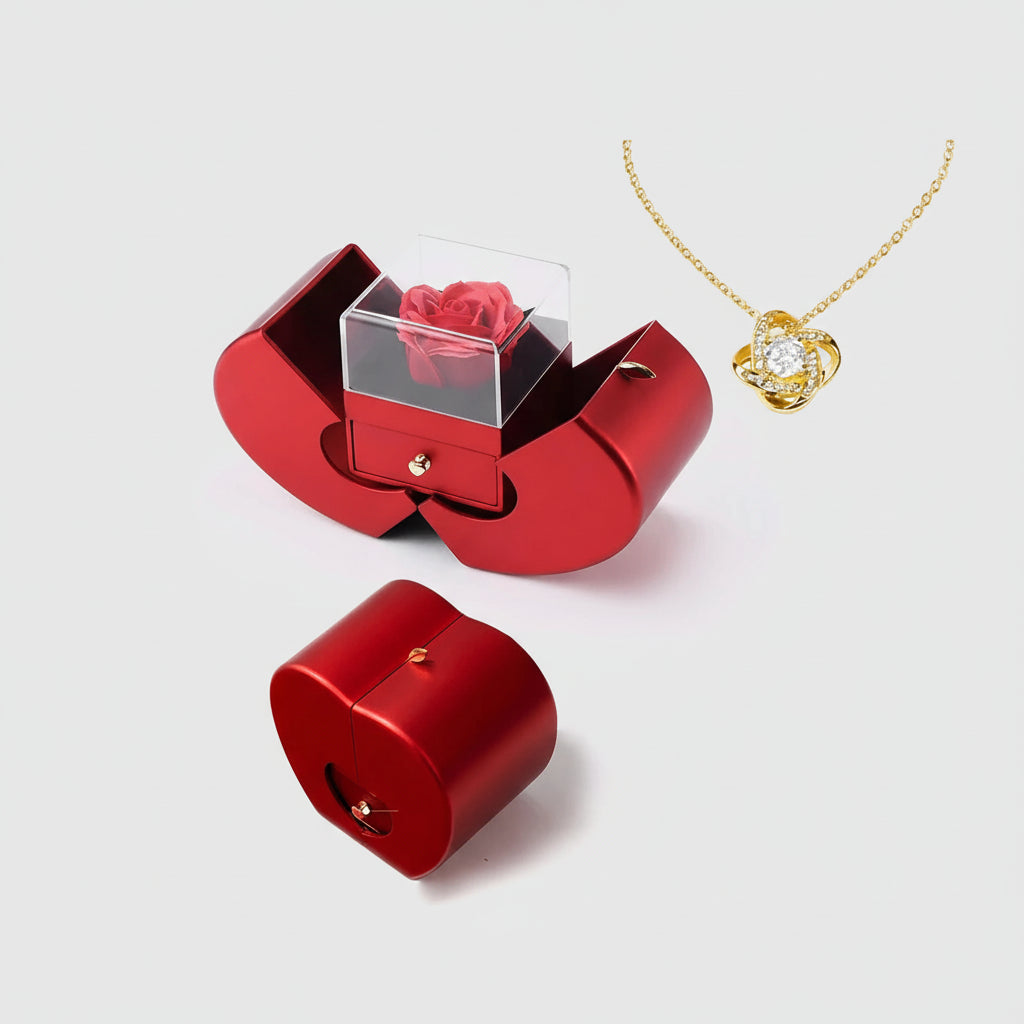 Jewelry Box Apple Shaped Soap Flower Valentine's Day Gift