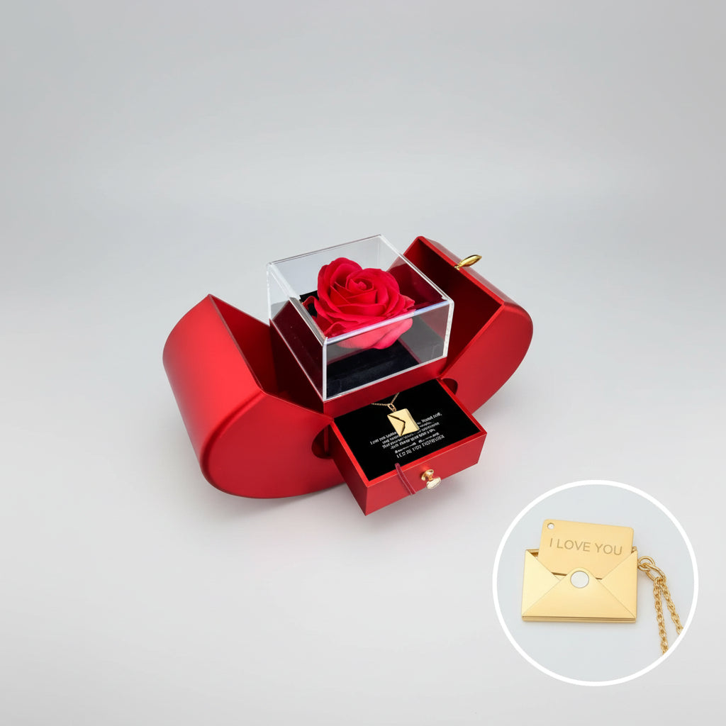 Jewelry Box Apple Shaped Soap Flower Valentine's Day Gift