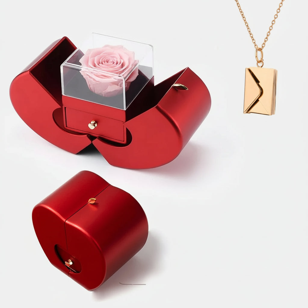 Jewelry Box Apple Shaped Soap Flower Valentine's Day Gift