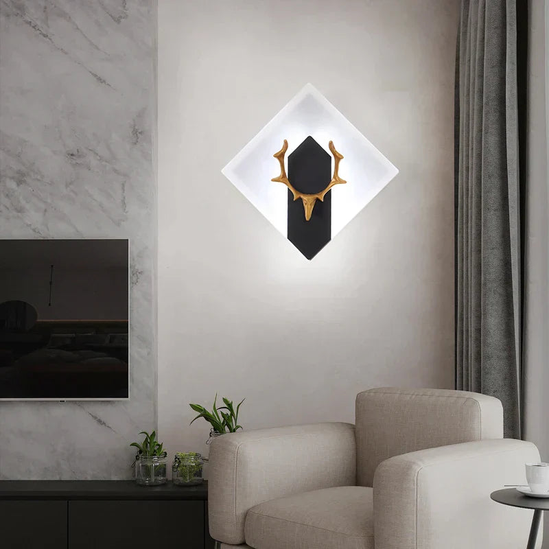 AntlerGlow - Moderne LED Wandlamp met Gewei Ontwerp – Decoratieve Verlichting