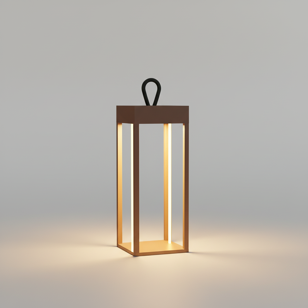 Candeeiro de mesa LED regulável minimalista metal interior exterior