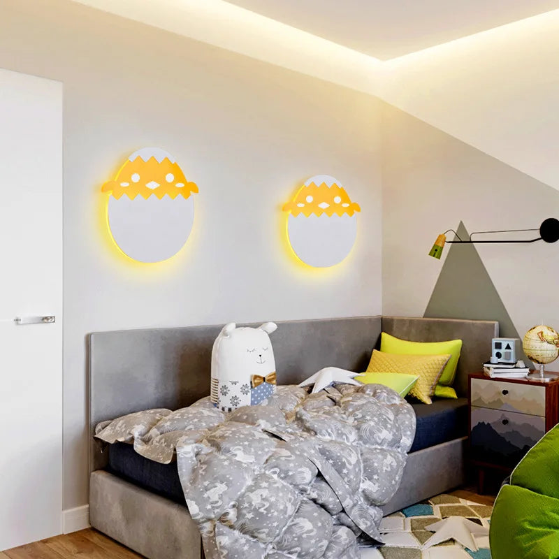 EggLight - Lámpara de pared infantil en forma de huevo – Lámpara nocturna LED para habitaciones de niños y bebés