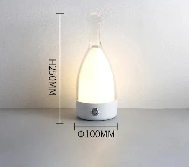 LuxeGlow - Moderne Fles Tafellamp met Dimbare LED Verlichting
