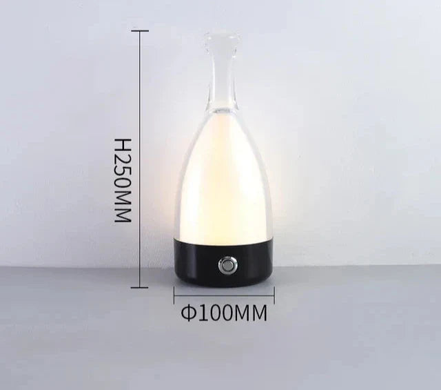 LuxeGlow - Moderne Fles Tafellamp met Dimbare LED Verlichting
