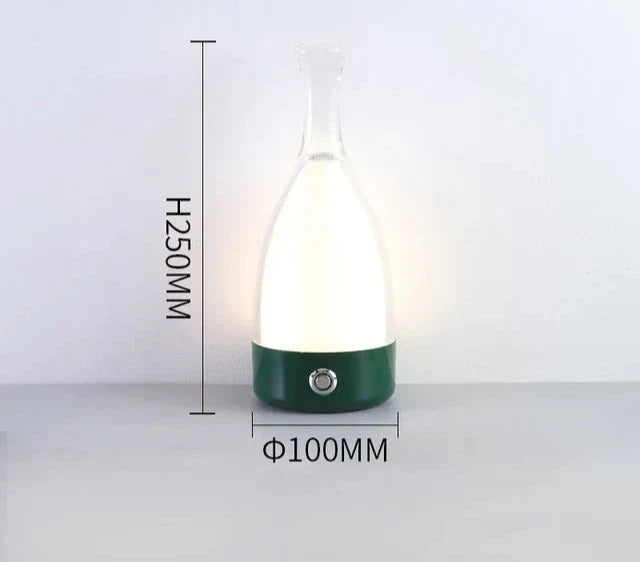 LuxeGlow - Moderne Fles Tafellamp met Dimbare LED Verlichting