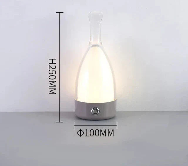 LuxeGlow - Moderne Fles Tafellamp met Dimbare LED Verlichting