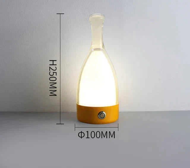 LuxeGlow - Moderne Fles Tafellamp met Dimbare LED Verlichting