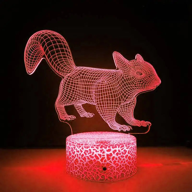 LumiFox - 3D LED Nachtlampje met Kleurverandering en Dimbare Functie