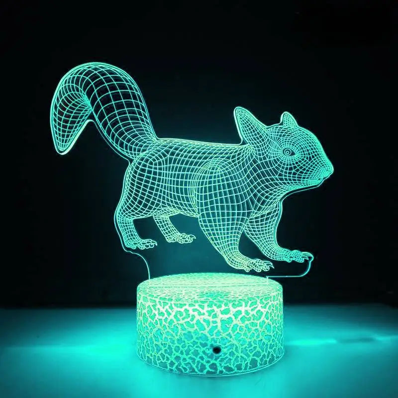 LumiFox - 3D LED Nachtlampje met Kleurverandering en Dimbare Functie
