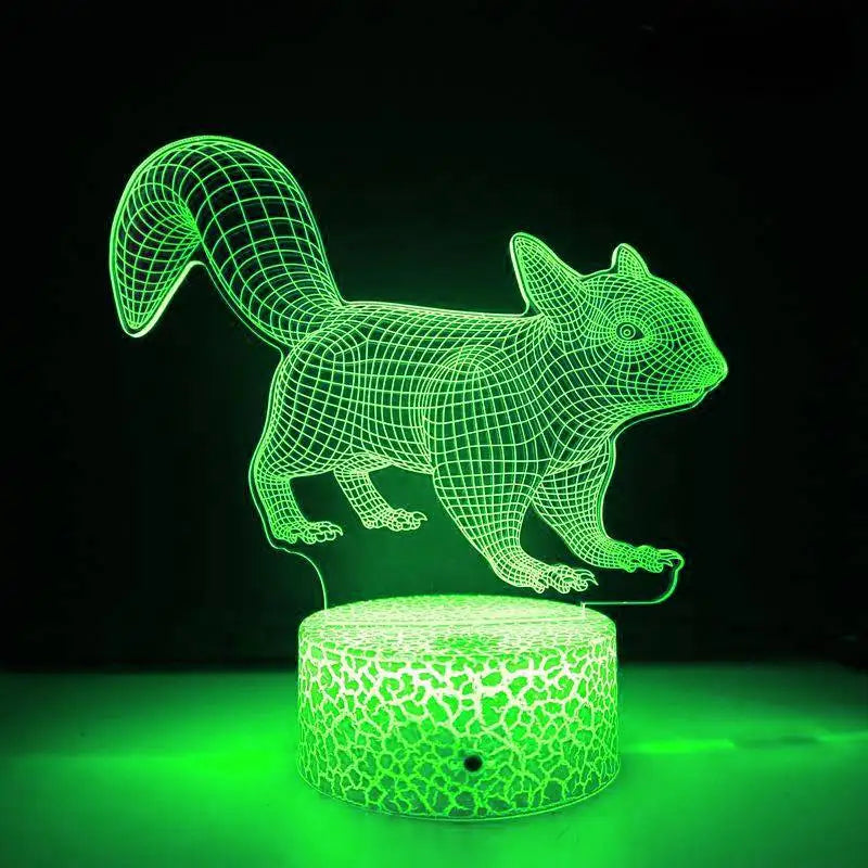 LumiFox - 3D LED Nachtlampje met Kleurverandering en Dimbare Functie