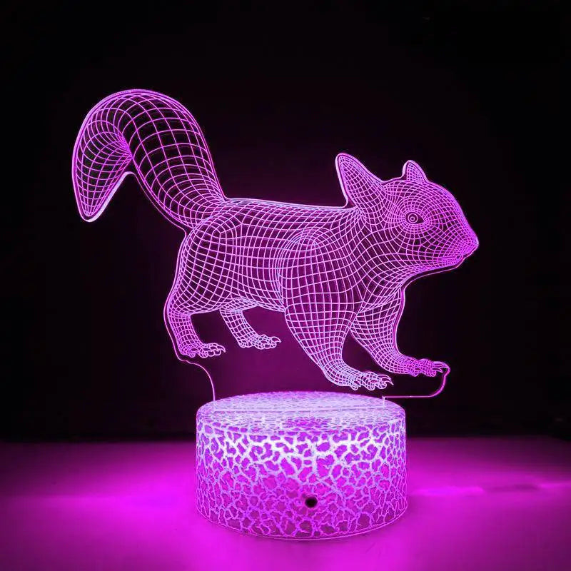 LumiFox - 3D LED Nachtlampje met Kleurverandering en Dimbare Functie