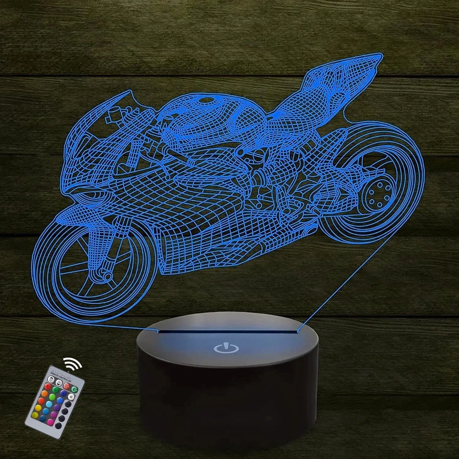 LumiBike - 3D LED Nachtlampje met Motor Design voor Bikers & Kinderkamer Decoratie