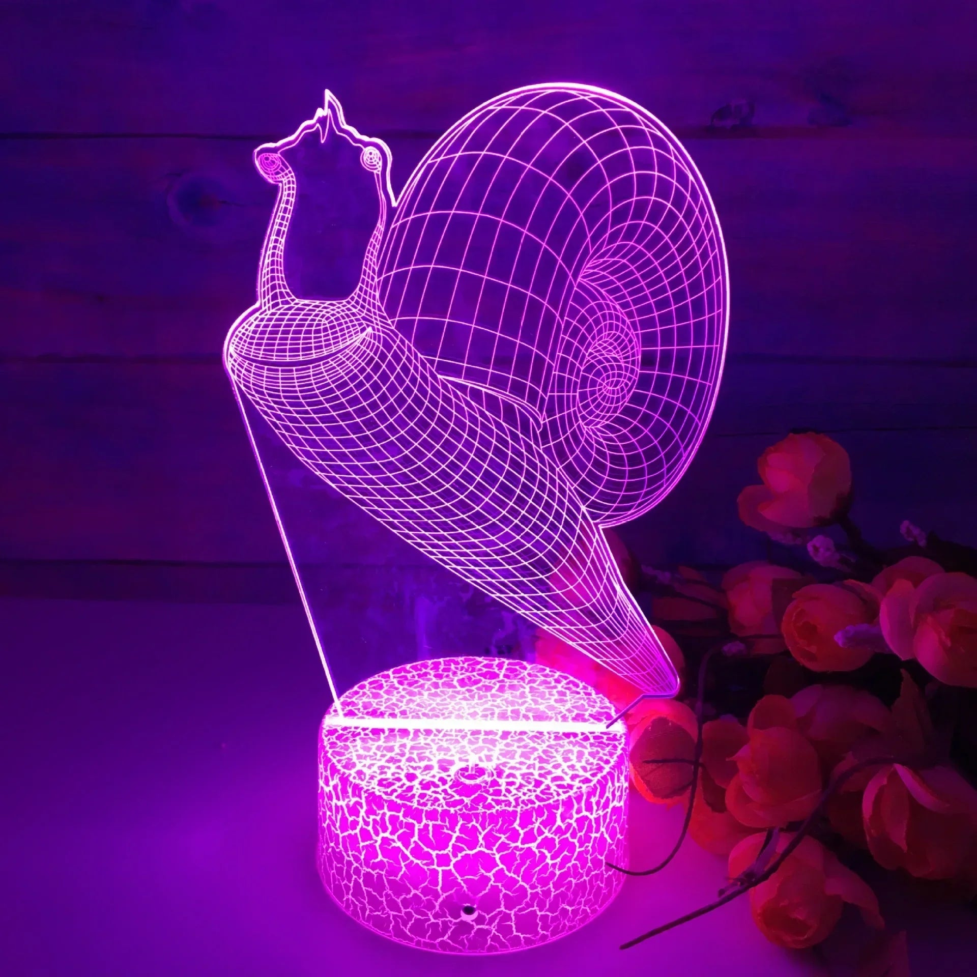 GlowSnail - 3D LED Nachtlampje met Kleurverandering en Dimbare Functie