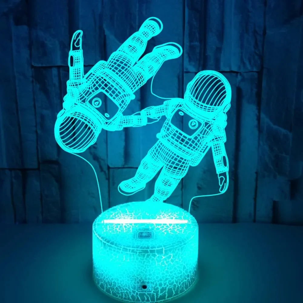 LumiAstro - 3D LED Astronaut Nachtlampje met Kleurverandering voor Kinderkamer & Decoratie