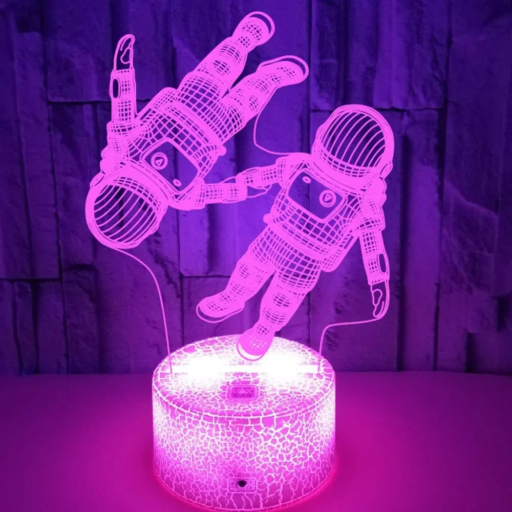 LumiAstro - 3D LED Astronaut Nachtlampje met Kleurverandering voor Kinderkamer & Decoratie