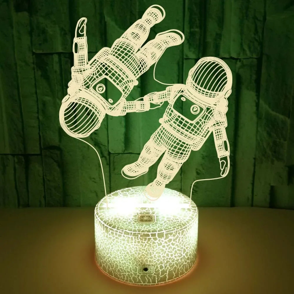 LumiAstro - 3D LED Astronaut Nachtlampje met Kleurverandering voor Kinderkamer & Decoratie