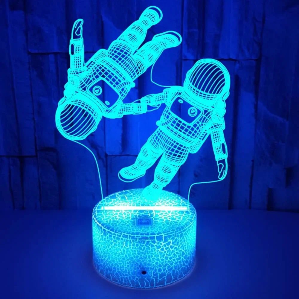 LumiAstro - 3D LED Astronaut Nachtlampje met Kleurverandering voor Kinderkamer & Decoratie