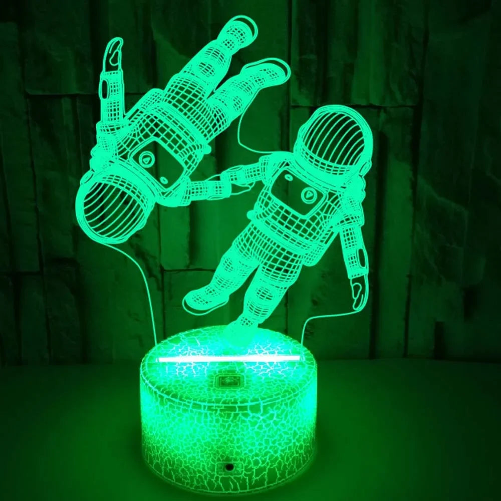LumiAstro - 3D LED Astronaut Nachtlampje met Kleurverandering voor Kinderkamer & Decoratie