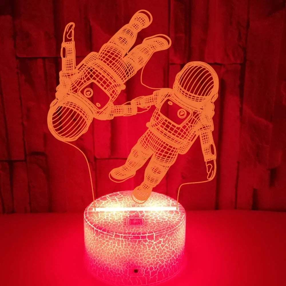 LumiAstro - 3D LED Astronaut Nachtlampje met Kleurverandering voor Kinderkamer & Decoratie