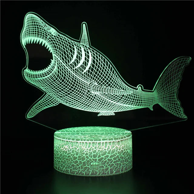 AquaGlow – 3D LED Nachtlamp met Walvis Illusie voor Kinderkamers