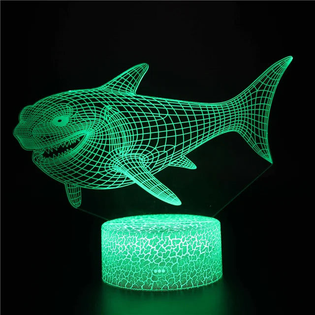 AquaGlow – 3D LED Nachtlamp met Walvis Illusie voor Kinderkamers