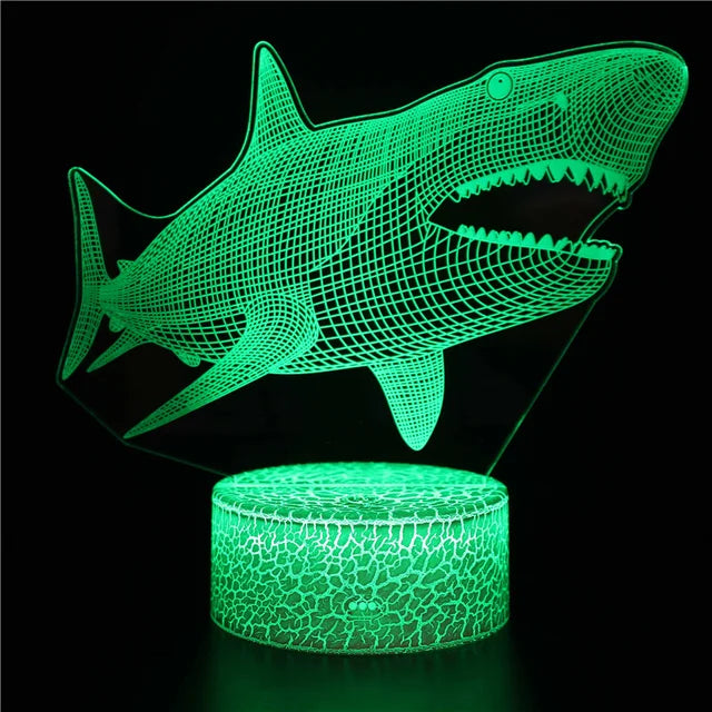 AquaGlow – 3D LED Nachtlamp met Walvis Illusie voor Kinderkamers