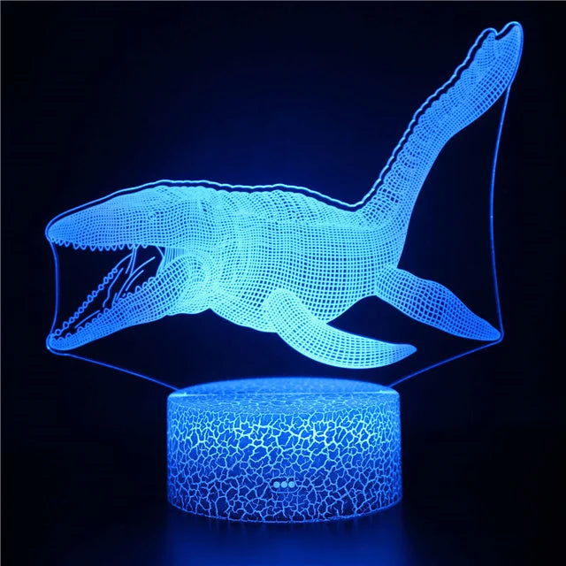 AquaGlow – 3D LED Nachtlamp met Walvis Illusie voor Kinderkamers