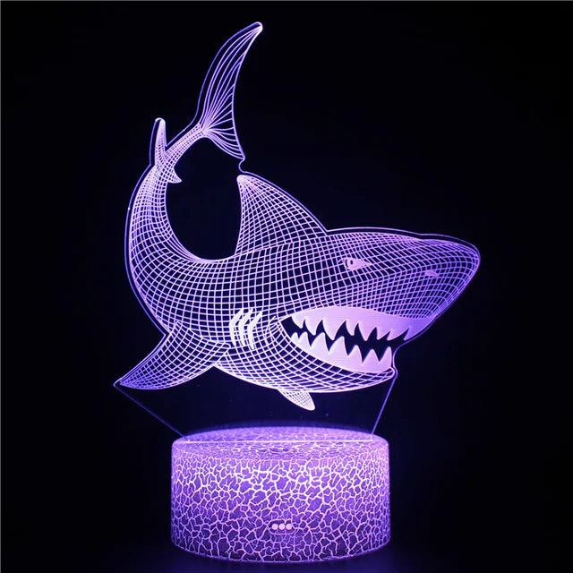 AquaGlow – 3D LED Nachtlamp met Walvis Illusie voor Kinderkamers
