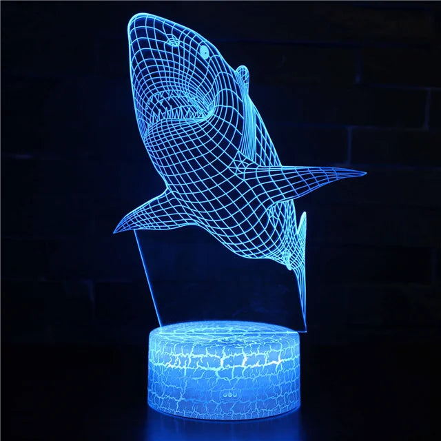 AquaGlow – 3D LED Nachtlamp met Walvis Illusie voor Kinderkamers