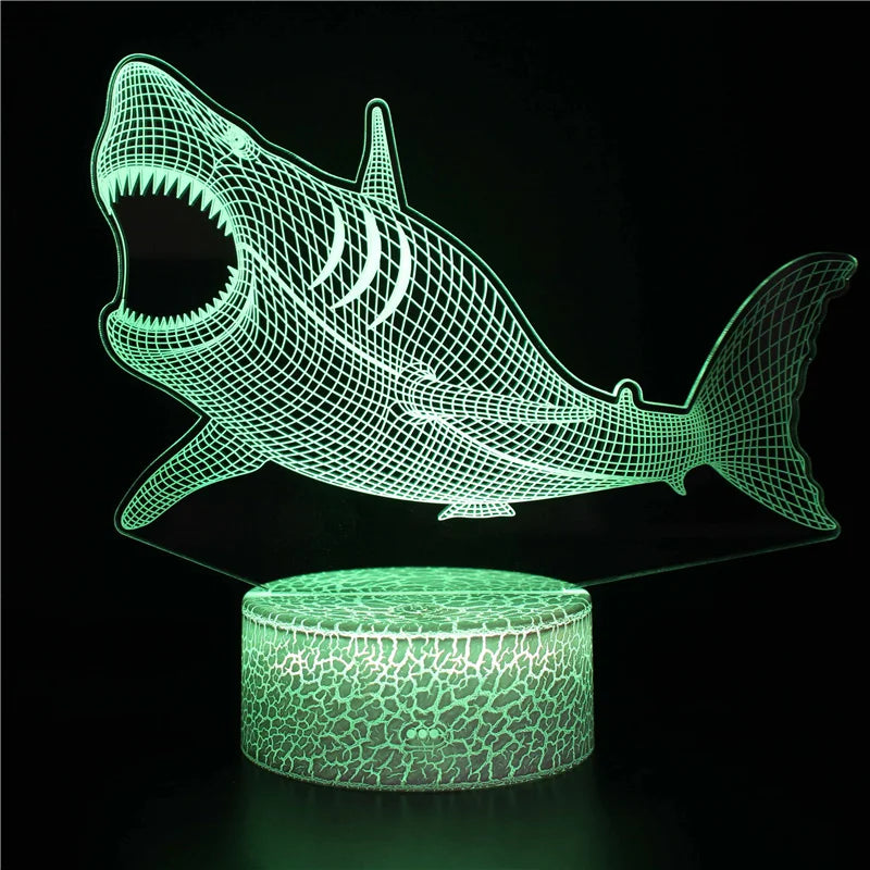 AquaGlow – 3D LED Nachtlamp met Walvis Illusie voor Kinderkamers