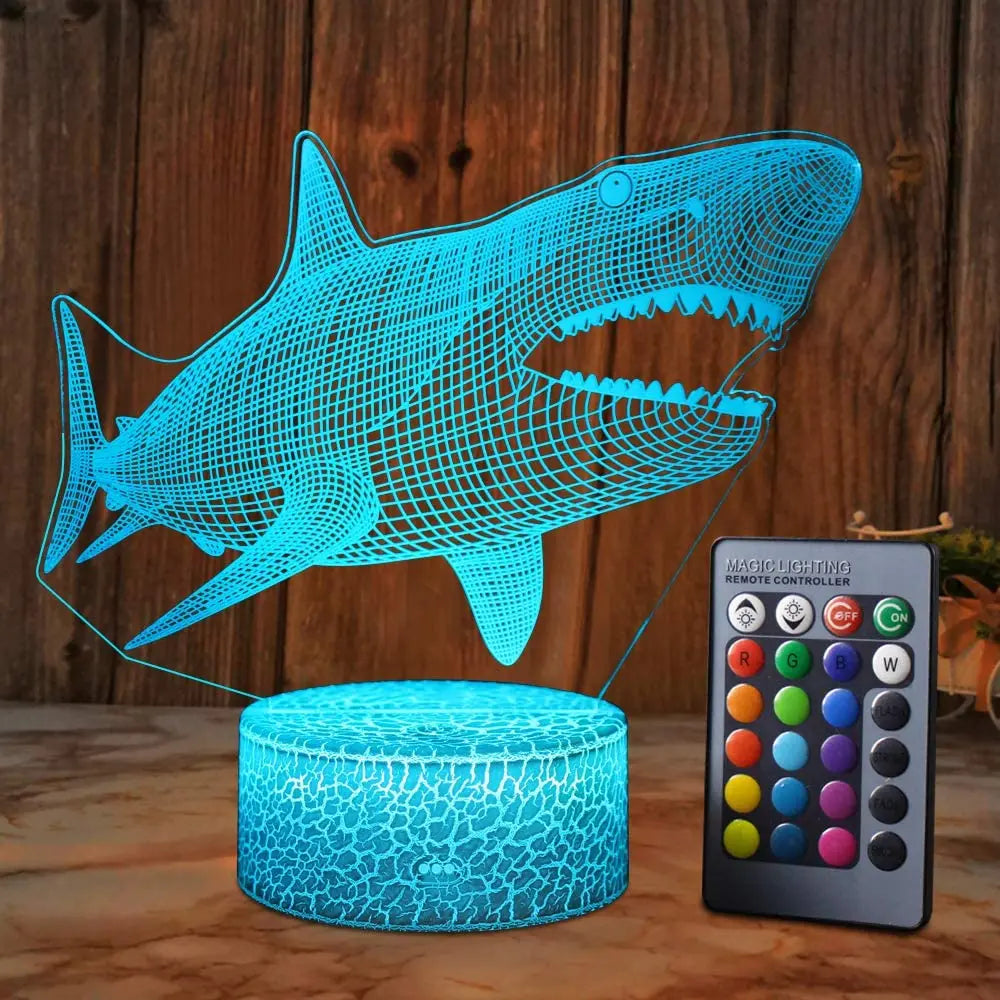 AquaGlow – 3D LED Nachtlamp met Walvis Illusie voor Kinderkamers