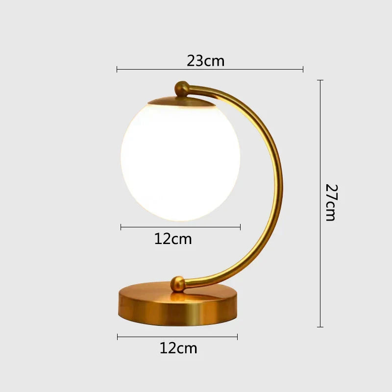 RadiantGlow - Lámpara de mesa moderna con elegante bola de cristal