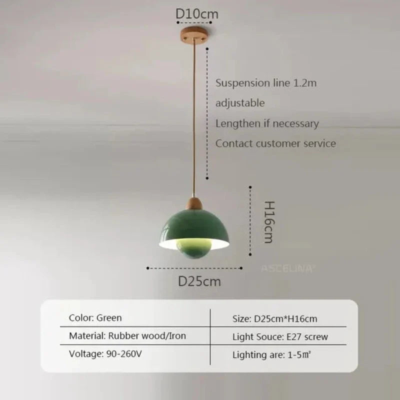 HoutBries - Lámpara colgante moderna de madera