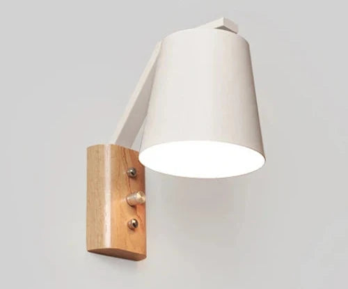 WoodLume – Lampada da parete LED moderna in legno per soggiorno e camera da letto