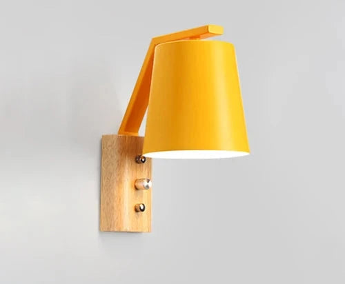WoodLume – Lampada da parete LED moderna in legno per soggiorno e camera da letto